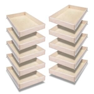 10-Pack Custom Baltic Birch Pull-Out Shelves | 350 lb. Total Capacity