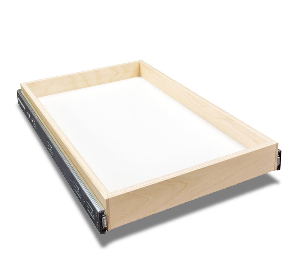 Custom Soft-Close Pull-Out Cabinet Shelf | Full Extension | 100 lb. Capacity