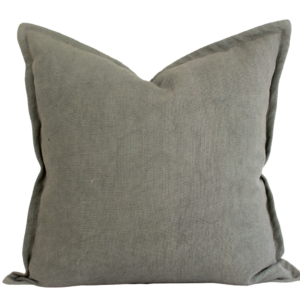 Heavyweight Linen Flange Edge Pillow Cover - Desert Sage