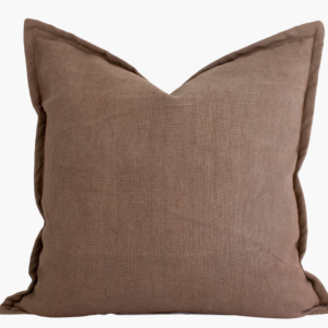 Heavyweight Linen Flange Edge Pillow Cover - Desert Sand