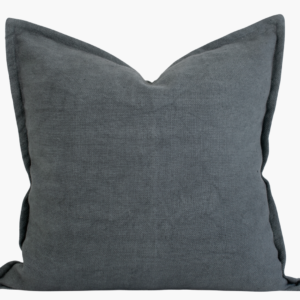Heavyweight Linen Flange Edge Pillow Cover - Pewter
