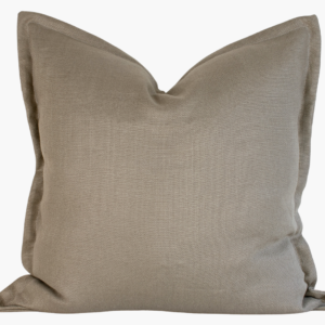 Heavyweight Linen Flange Edge Pillow Cover - Stone