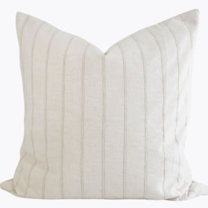 Hmong Organic Woven Striped Pillow Cover - Ivory