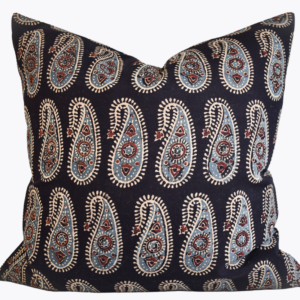 Indian Block Print Pillow Cover - Deep Indigo