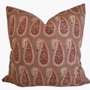 Indian Block Print Pillow Cover - Nutmeg