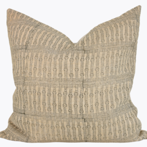 Indian Block Print Pillow Cover - Sand and Olive