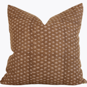 Indian Block Print Pillow Cover - Sienna Blossom