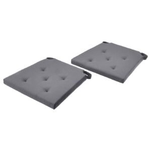 JUSTINA Chair pad - grey 42/35x40x4 cm (17/14x16x2 ")