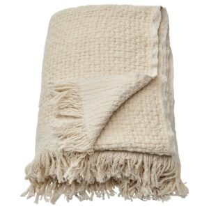 LAPPTÅG Throw - off-white 130x170 cm (51x67 ")