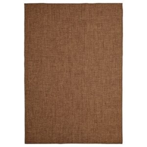 LYDERSHOLM Rug flatwoven, in/outdoor - medium brown 160x230 cm (5 ' 3 "x7 ' 7 ")