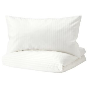 NATTJASMIN Duvet cover and 2 pillowcases - white 240x220/50x80 cm (94x87/20x31 ")