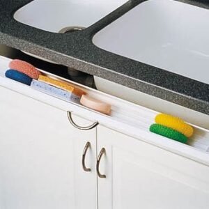 Slim Fit Tip Out Trays - Two white extruded polymer trays