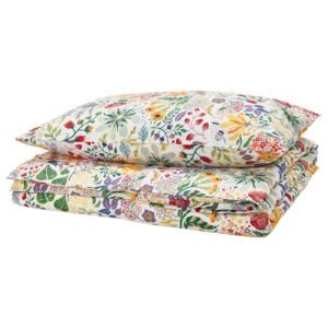 STRANDLUMMER Duvet cover and pillowcase - multicolour/floral pattern 150x200/50x80 cm (59x79/20x31 ")