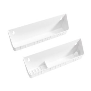 Tip Out Tray set with Hinges - Two Molded polymer trays