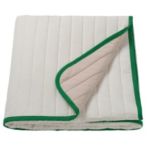 VETEJORDFLY Bedspread - white/beige 160x250 cm (63x98 ")