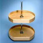 20-Inch D-Shaped Rotating Serving Tray