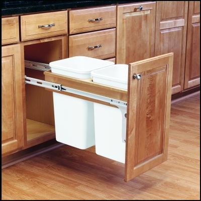 27-Quart Double Wooden Top Mount, 12 Inches Wide
