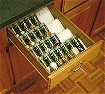 Adjustable Spice Drawer Organizer - Customizable to Fit Your Drawer