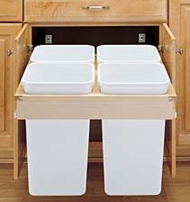Classic Wood Quad 27-Quart Container - 24 Inches Wide