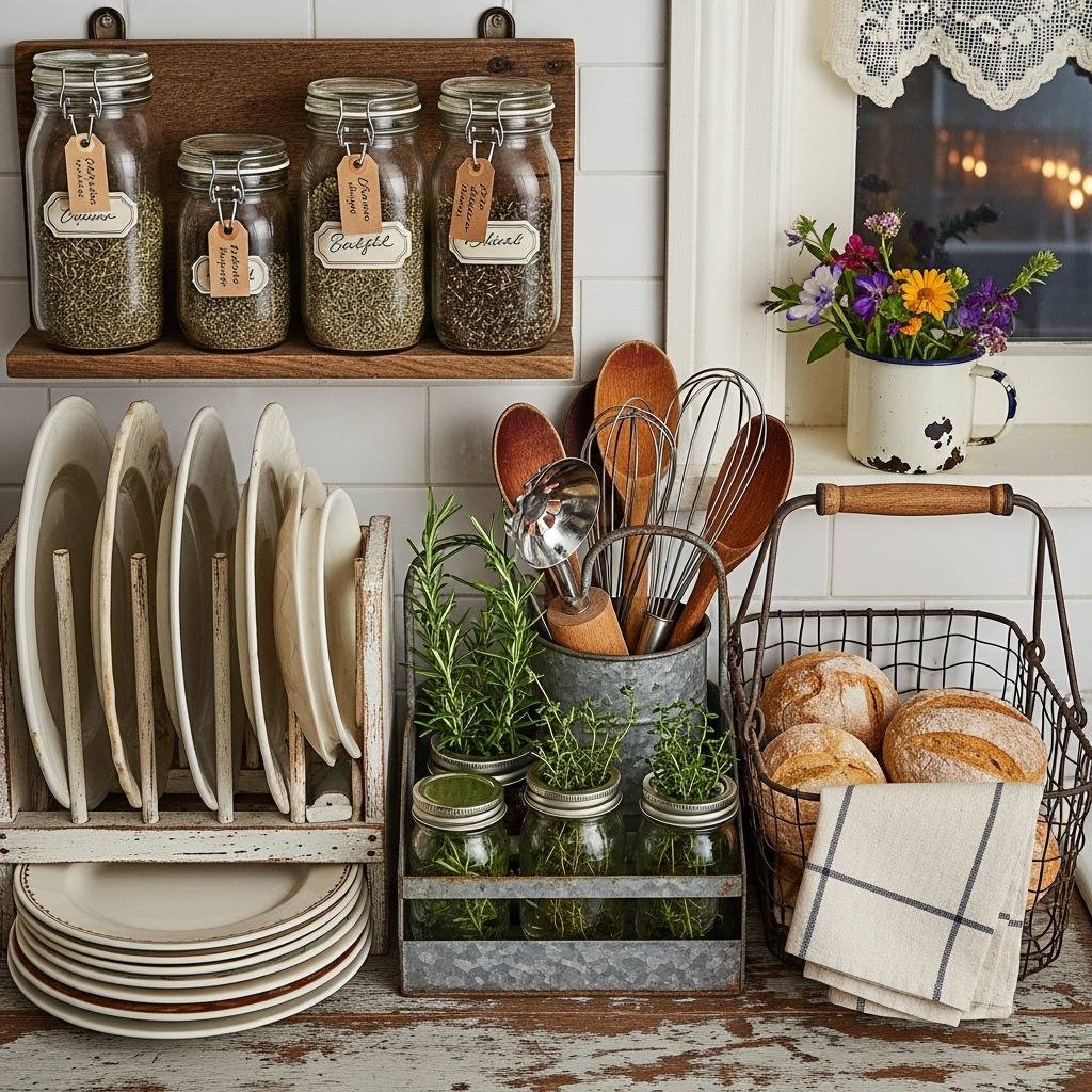 cottage kitchen and cloth