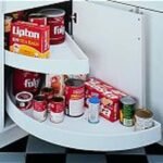 Half Moon Lazy Susan for Blind Corner Setup - Features 2 Pivot & Slide Mechanisms