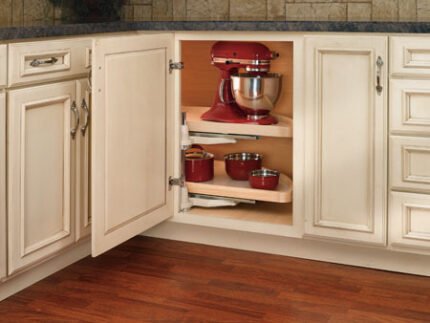 Wooden Half Moon Lazy Susan